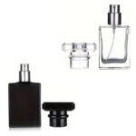 parfumfles 30ml transparant en zwart mat